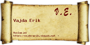 Vajda Erik névjegykártya